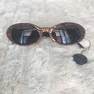JIMMY CRYSTAL Swarovski Tortoiseshell Sunglasses